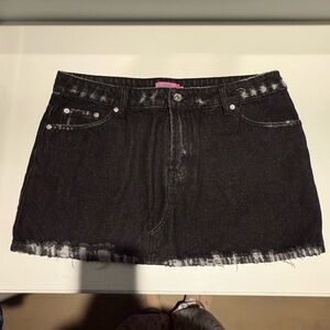 Edikted black Jean mini skirt